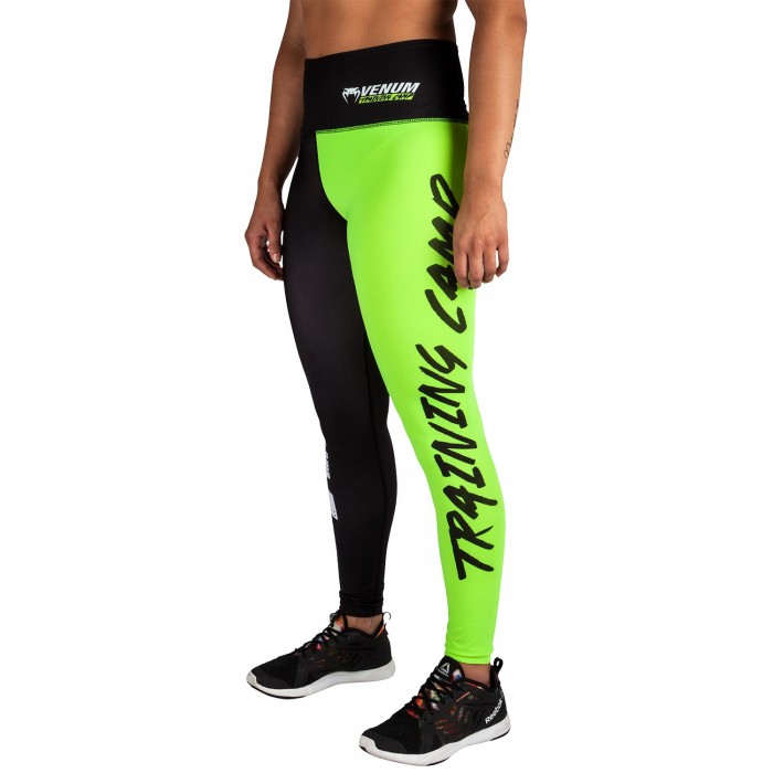 Дамски дълъг клин - Venum Training Camp Legging - Black/Neo Yellow​